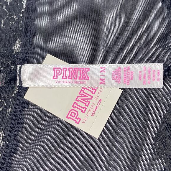 NWT Victoria's Secret 2013 Black Lace Extra Low-Rise Cheekster Panties Size M - Picture 7 of 11